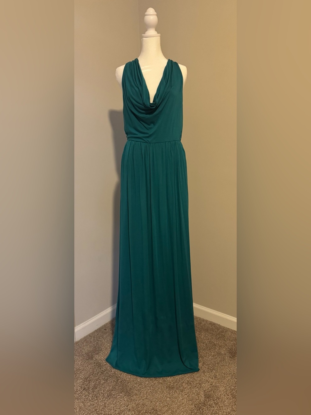 Rachel Pally Teal Cowl Neck Maxi Dress